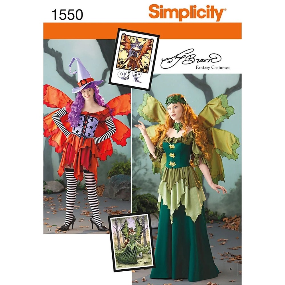 Simplicity 1550 Fairy Costume Dress Hat Pattern Sizes 6-14
